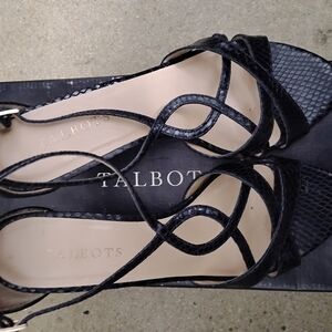 Talbots Black Strappy Heels